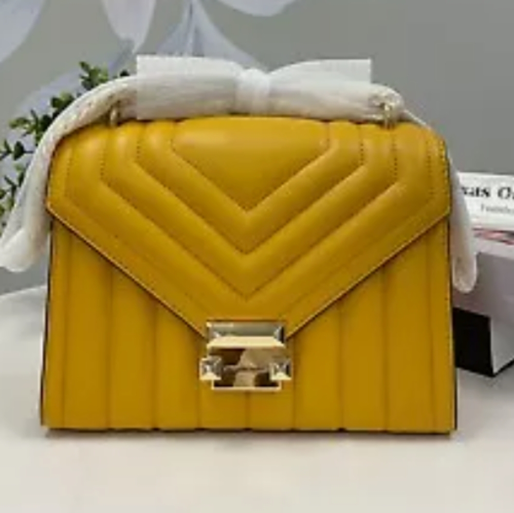 Michael Kors Quilted Crossbody Bag with Chain and Leather Strap